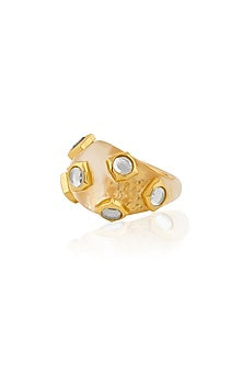 Gold Plated Mirror Bombe Ring