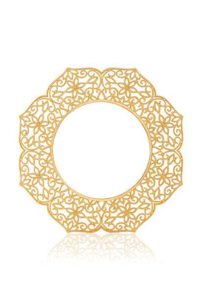 Gold Plated Hand-Cut Mirror Bangle