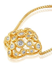 Gold Plated Crystal Zirconia Bolo Bracelet