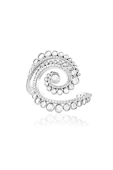 Gold Plated Mirror & Crystal Zirconia Cuff