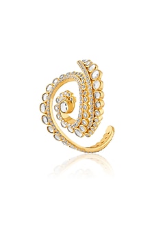Gold Plated Mirror & Crystal Zirconia Cuff