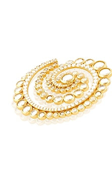 Gold Plated Crystal Zirconia & Mirror Stud Earrings