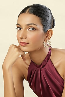 Gold Plated Mirror Stud Earrings