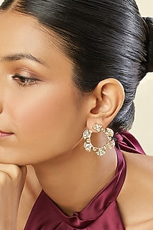 Gold Plated Mirror Stud Earrings