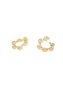 Gold Plated Mirror Stud Earrings
