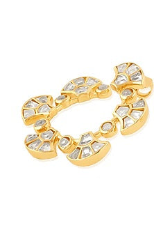 Gold Plated Mirror Stud Earrings