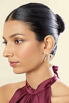 Gold Plated Mirror Hoop Earrings