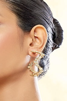Gold Plated Mirror Hoop Earrings
