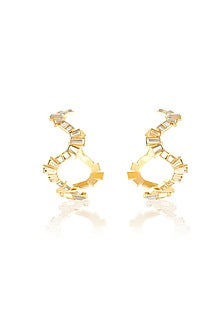 Gold Plated Mirror Hoop Earrings