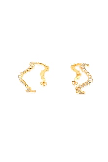 Gold Plated Mirror Hoop Earrings