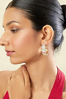 Gold Plated Mirror Hoop Earrings