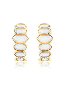 Gold Plated Mirror Hoop Earrings