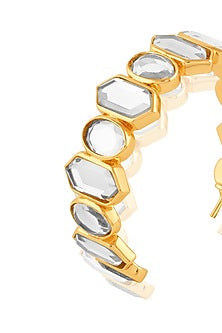 Gold Plated Mirror Hoop Earrings