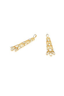 Gold Plated Mirror Chandbali Earrings