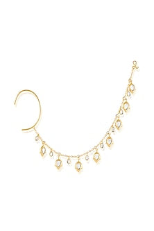 Gold Plated Hand-Cut Mirror Ear Chains
