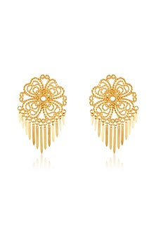 Gold Plated Filigree Stud Earrings