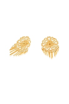 Gold Plated Filigree Stud Earrings