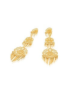 Gold Plated Filigree Dangler Earrings