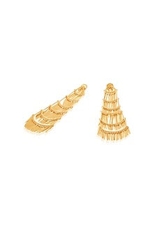 Gold Plated Mirror Dangler Earrings