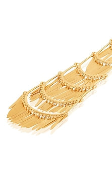 Gold Plated Mirror Dangler Earrings