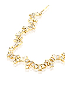 Gold Plated Hand-Cut Mirror Choker Necklace