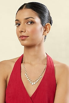 Gold Plated Hand-Cut Mirror Filigree Pendant Necklace