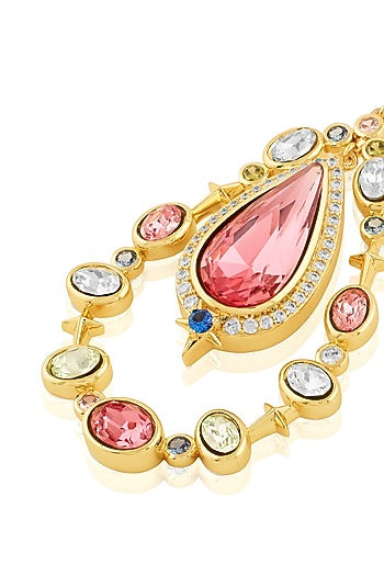 Gold Plated Multi-Colored Crystal Zirconia Dangler Earrings