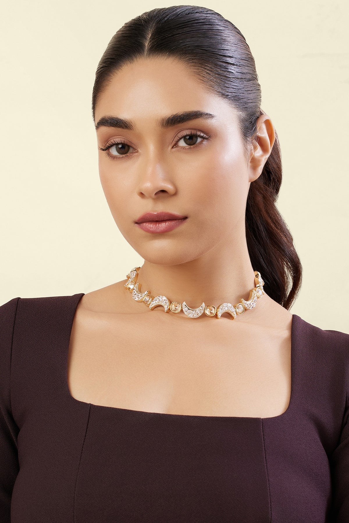 Gold Plated Crystal Zirconia Necklace