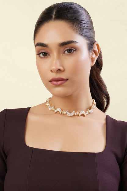 Gold Plated Crystal Zirconia Necklace