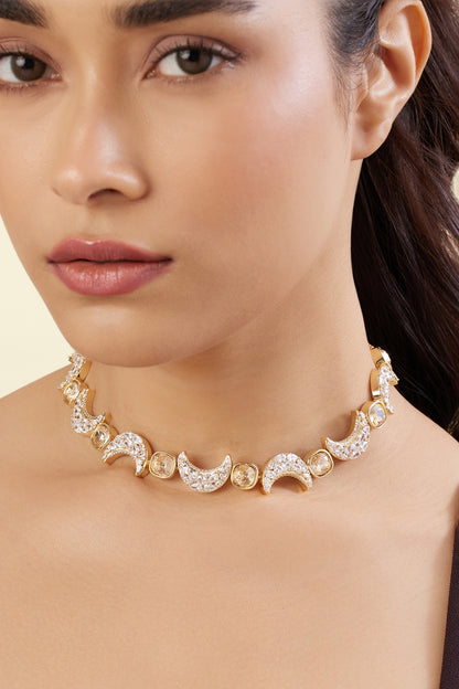 Gold Plated Crystal Zirconia Necklace