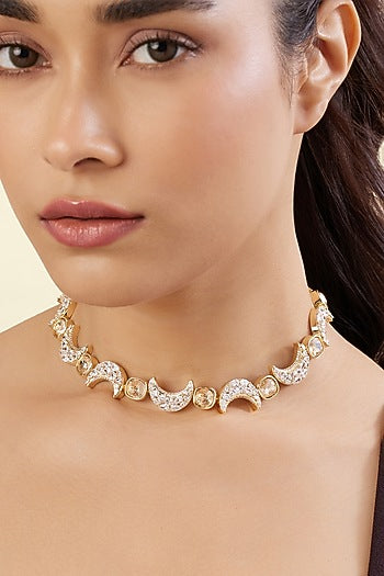 Gold Plated Crystal Zirconia Necklace