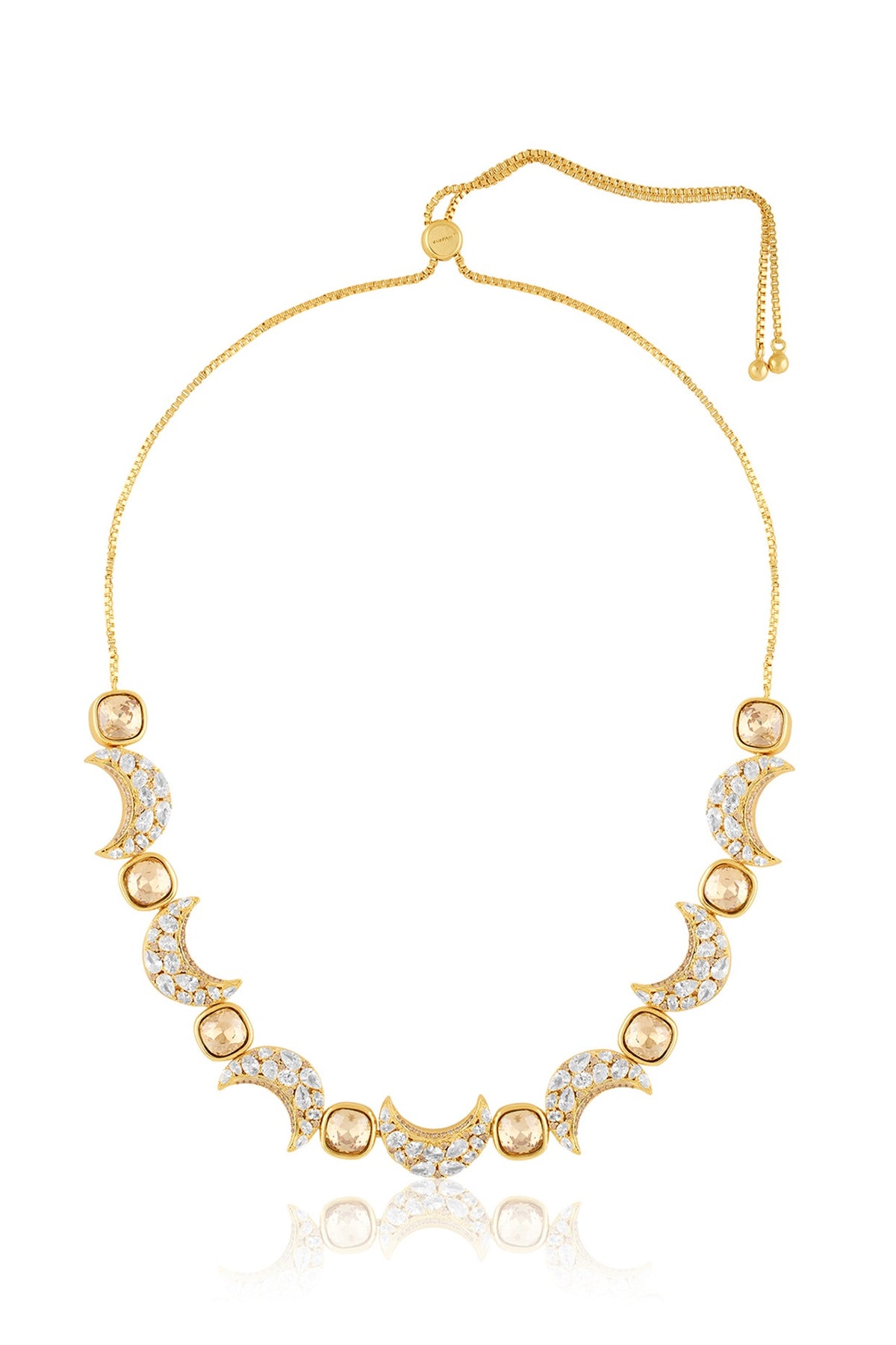 Gold Plated Crystal Zirconia Necklace