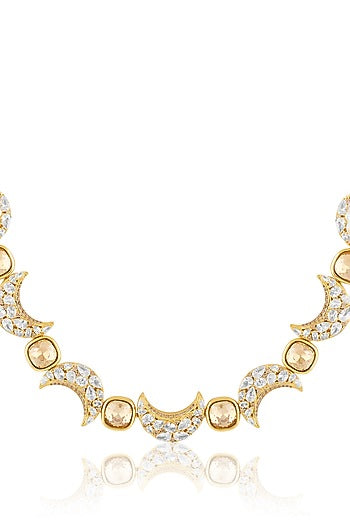Gold Plated Crystal Zirconia Necklace