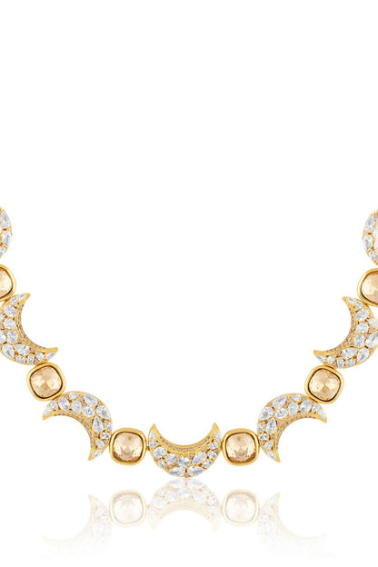 Gold Plated Crystal Zirconia Necklace