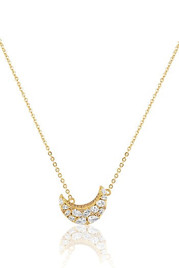 Gold Plated Crystal Zirconia Pendant Necklace