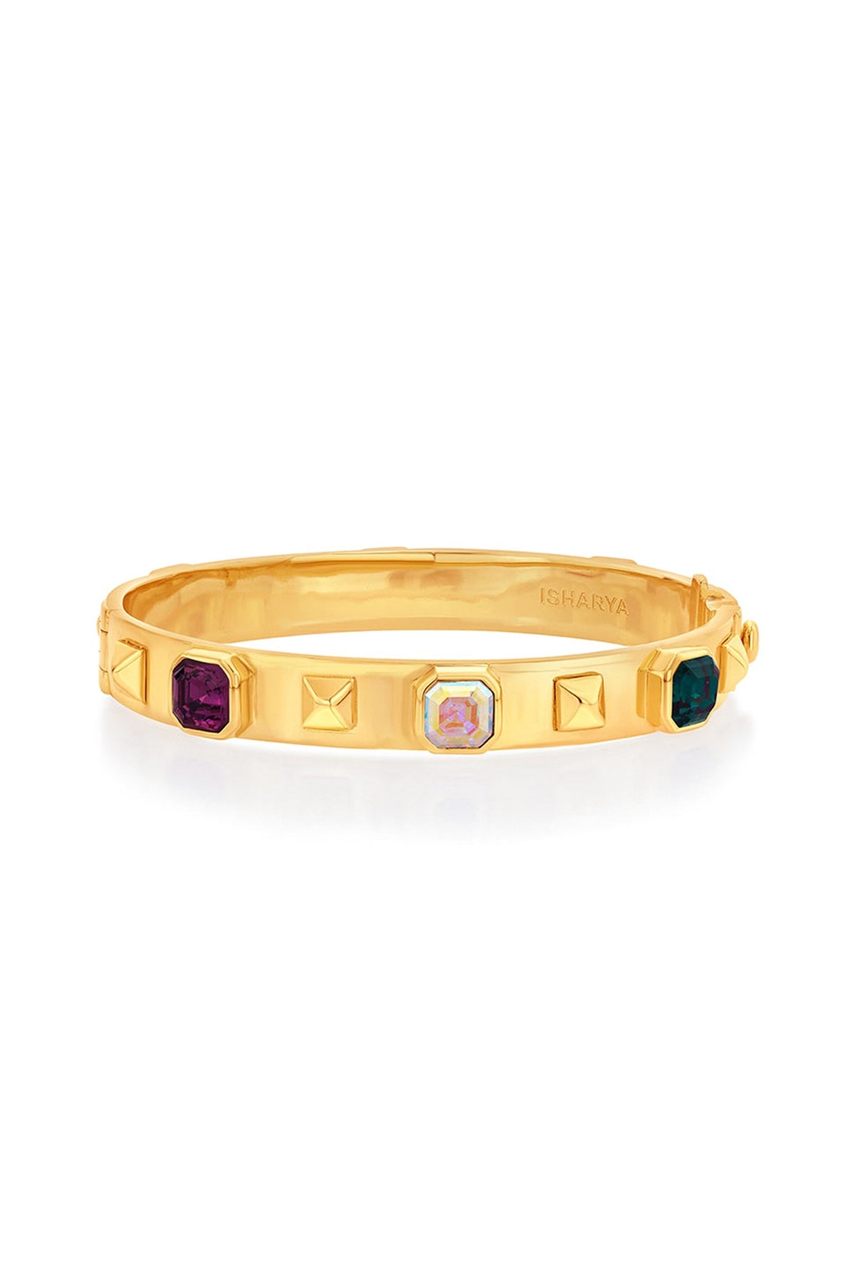 Gold Plated Amethyst Bangle