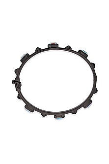 Black Rhodium Finish Abalone Bracelet