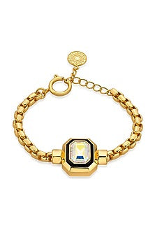 Gold Finish Amethyst Bracelet