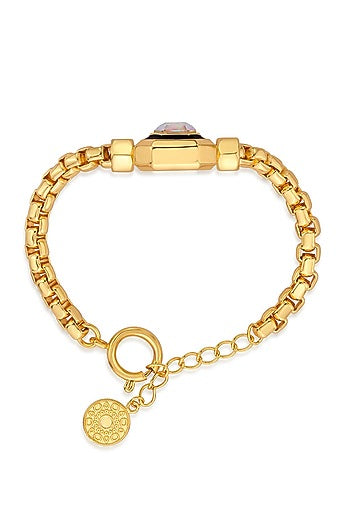 Gold Finish Amethyst Bracelet