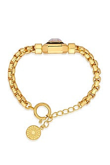 Gold Finish Amethyst Bracelet