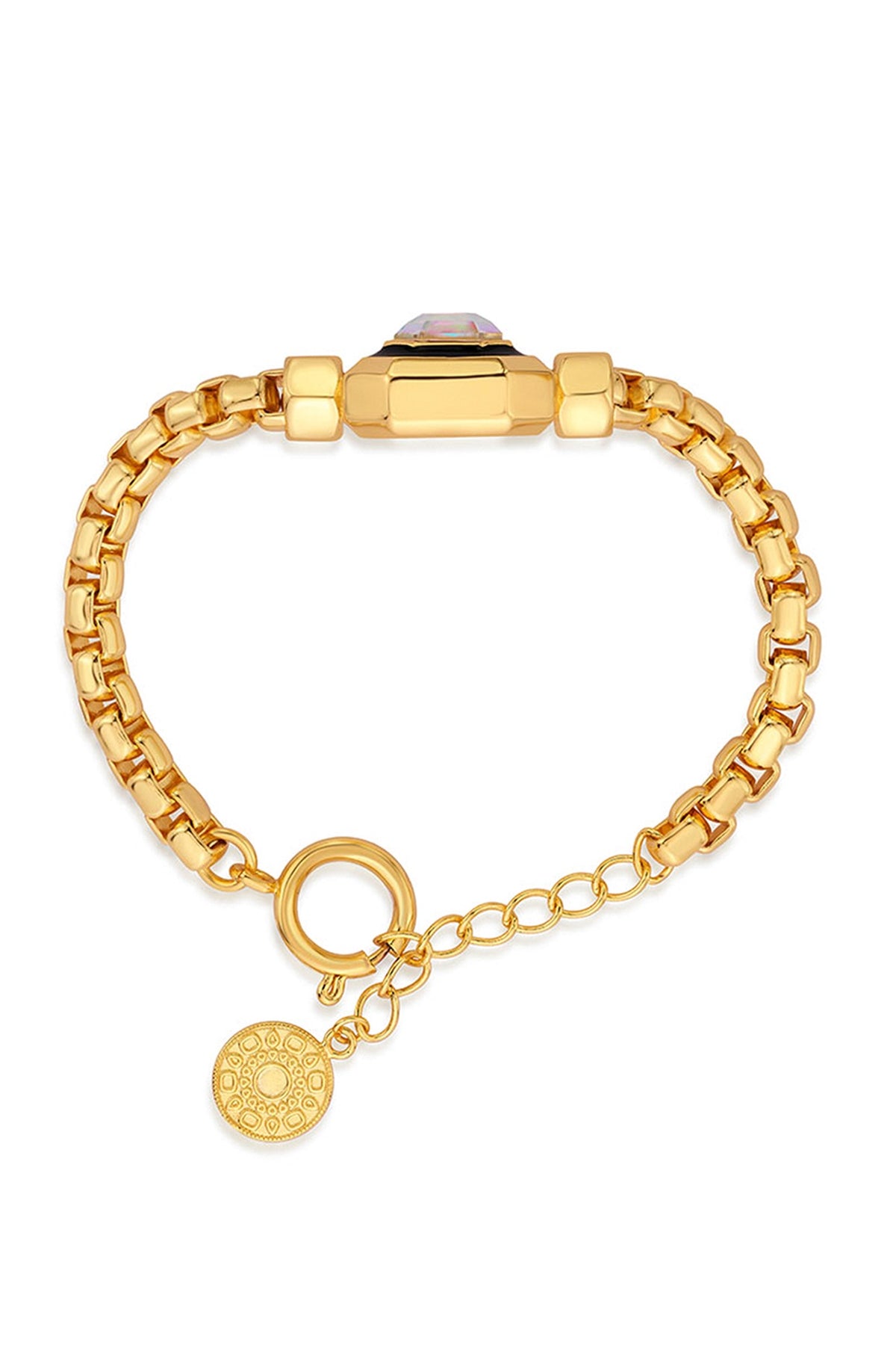 Gold Finish Amethyst Bracelet