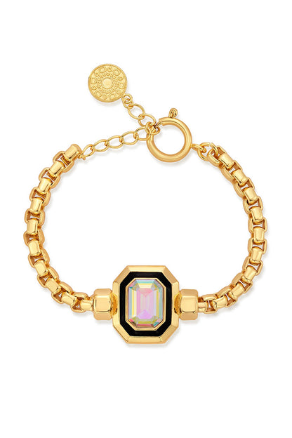 Gold Finish Amethyst Bracelet