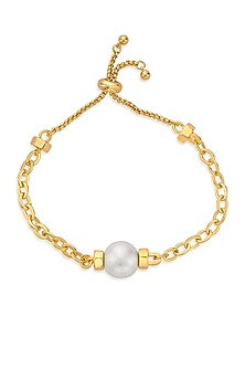 Gold Finish Pearl Bracelet
