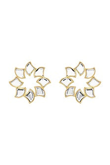 Gold Plated Floral Stud Earrings