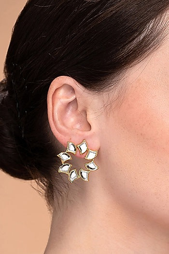 Gold Plated Floral Stud Earrings