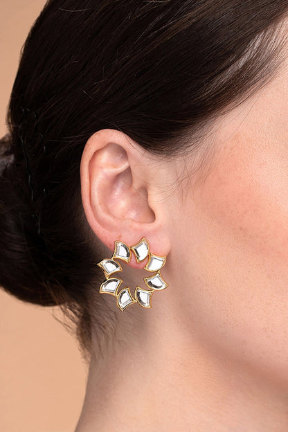 Gold Plated Floral Stud Earrings