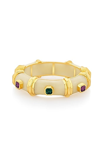 Gold Finish Resin Bangle