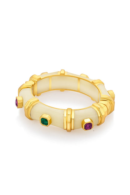 Gold Finish Resin Bangle