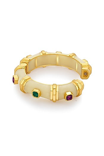 Gold Finish Resin Bangle
