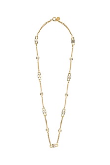 Gold Finish Crystal Necklace